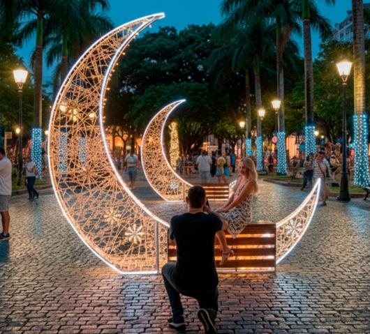Cenário estrela iluminada