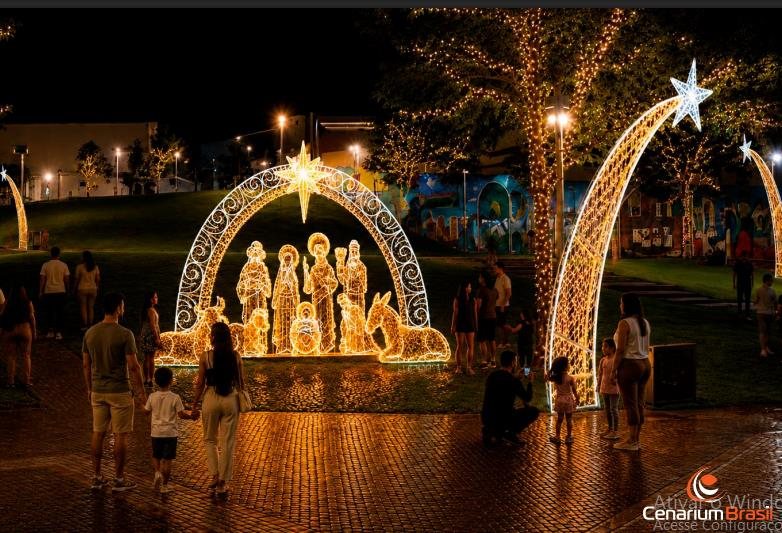 Presépio iluminado